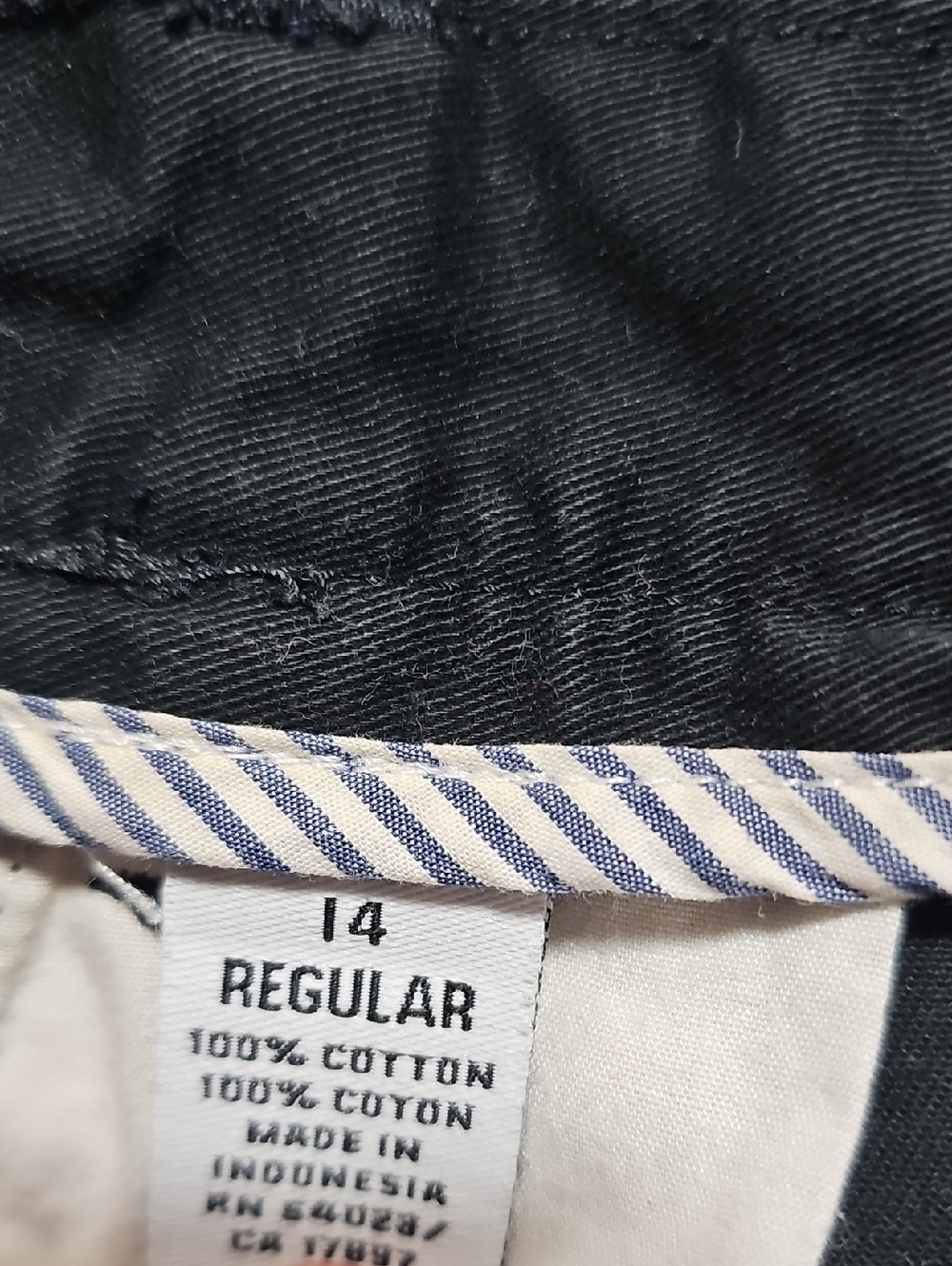 Old Navy Surplus Co. Black Cotton Shorts Boys Size 14 Regular Adjustable Waist - Picture 7 of 8